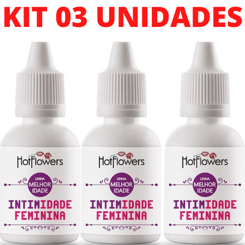 Kit 03 Intimidade Estimulante Sexual Feminino 15ml HotFlowers - Sex shop