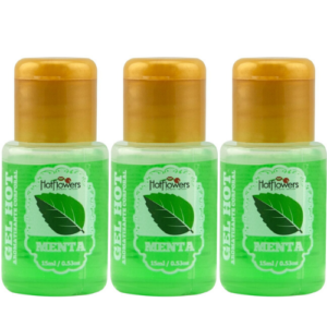 Kit 03 Gel Quente Aromatizante Menta 15ml Hot Flowers - Sex shop