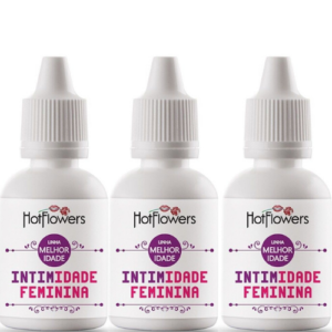 Kit 03 Intimidade Estimulante Sexual Feminino 15ml HotFlowers - Sex shop