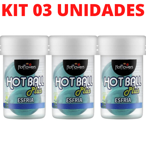 Kit 03 Hotball Plus Bolinha Esfria HotFlowers - Sexshop