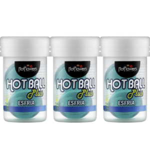 Kit 03 Hotball Plus Bolinha Esfria HotFlowers - Sexshop