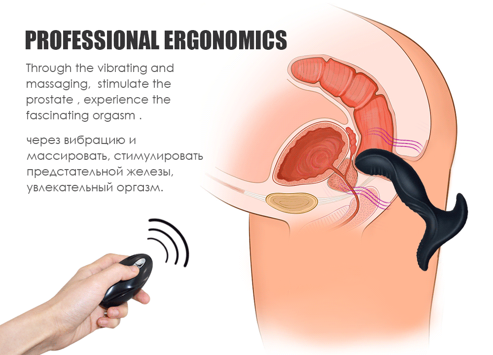 Massageador de Próstata Recarregável Wireless Escalonado com 7 Modos de Vibração - COLE - Sexshop