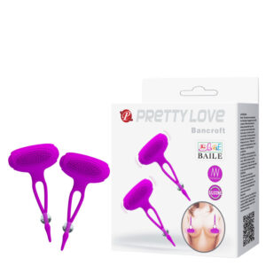 Estimulador de Seios em Silicone Vibratório com Regulagem - PRETTY LOVE BANCROFT - Sexshop