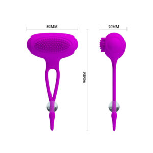 Estimulador de Seios em Silicone Vibratório com Regulagem - PRETTY LOVE BANCROFT - Sexshop