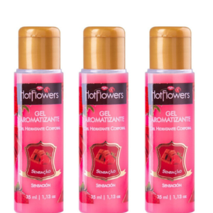 Kit 03 Gel Quente Aromatizante Sensação 35ml HotFlowers - Sexshop