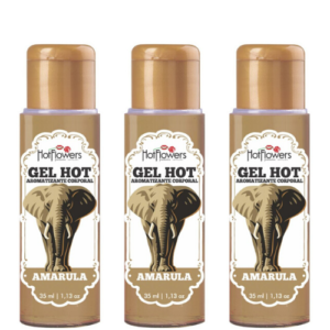 Kit 03 Gel Quente Aromatizante Amarula 35ml Hot Flowers - Sexshop