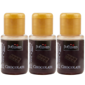 Kit 03 Gel Quente Aromatizante Chocolate 15ml Hot Flowers - Sex shop