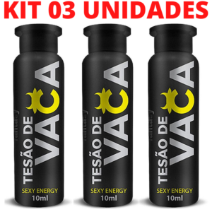 Kit 03 Excitante Feminino Tesão de Vaca 10ml Sexy Fantasy - Sex shop