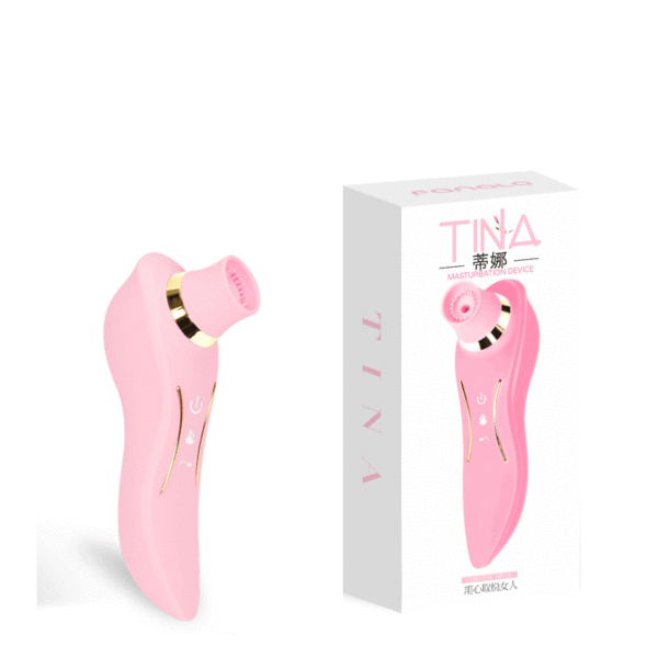 Vibrador com Sucção Recarregável 12 Vibrações e 12 Modos de Sucção - TINA - Sex shop