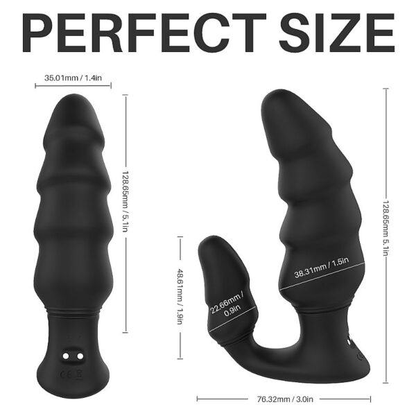 Plug Anal duplo 9 Vibrações Dragon S-Hande Dupla Penetração