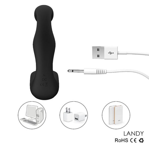 Estimulador de Próstata Triplo Vibro com 9 Vibrações - USB Magnético - 100% à Prova de Água - S-Hande