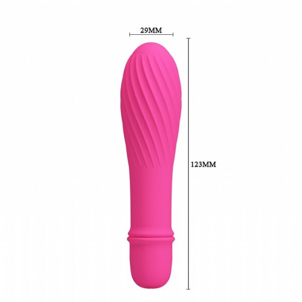 Vibrador com Textura em Espiral e 10 Modos de Vibração - PRETTY LOVE SOLOMON - Sexshop