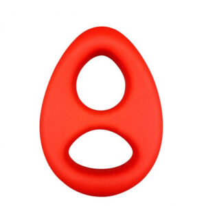 Anel peniano Duplo em silicone vermelho - Anniyatoys