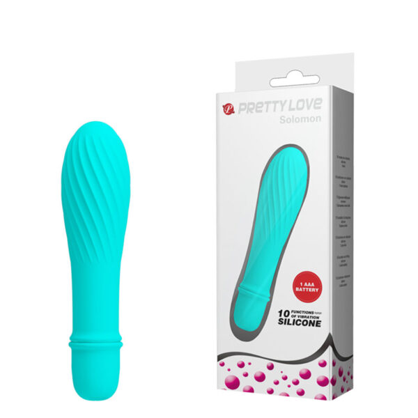 Vibrador com Textura em Espiral e 10 Modos de Vibração - PRETTY LOVE SOLOMON - Sexshop