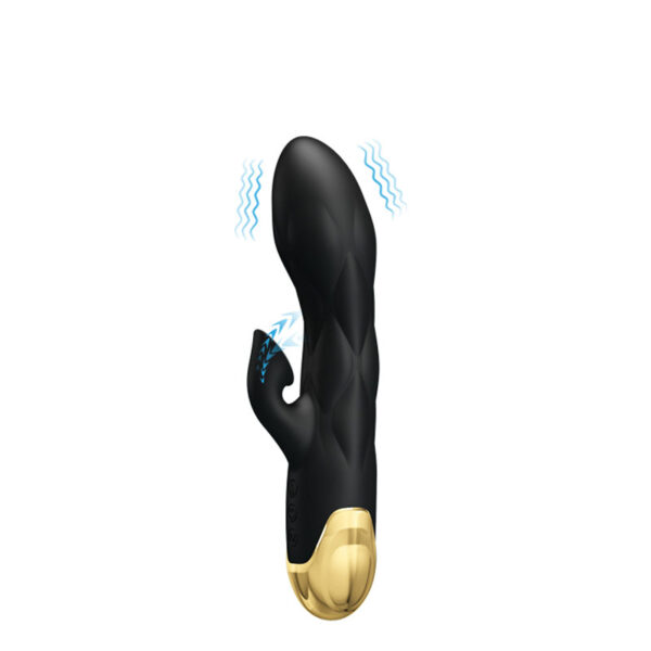 Vibrador Recarregável Escalonado com Detalhes em Ouro 18 k e 7 Modos de Vibração - PRETTY LOVE LIBERATORS - Sexshop