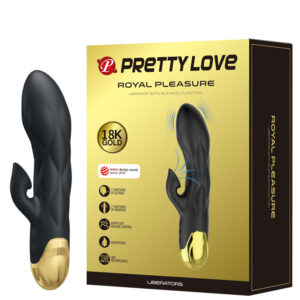 Vibrador Recarregável Escalonado com Detalhes em Ouro 18 k e 7 Modos de Vibração - PRETTY LOVE LIBERATORS - Sexshop