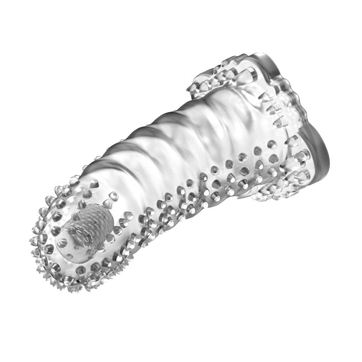 Capa Peniana Extensora com Nódulos Massageadores e Cápsula Vibratória - BRAVE MAN