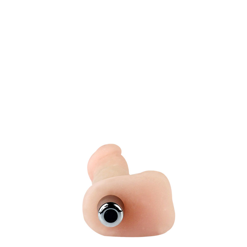 Pênis em Cyberskin com Escroto e Vibrador - SLICK PLEASURE