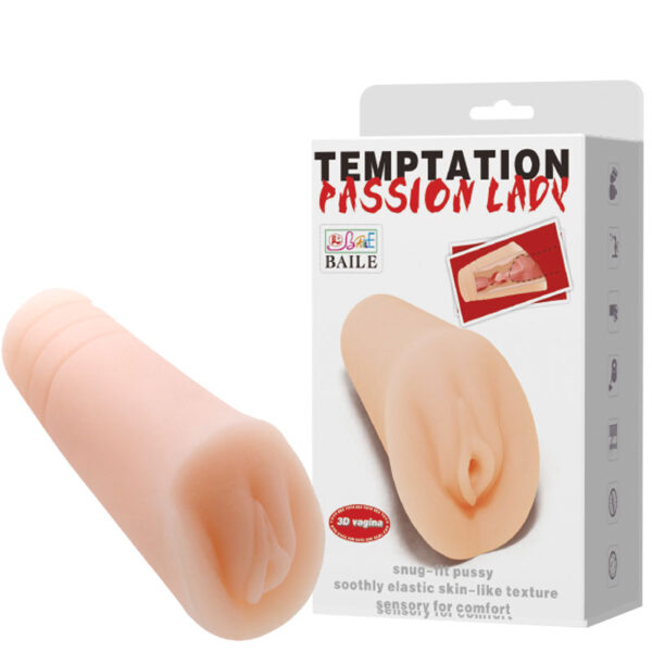 Masturbador Vagina com Túnel Interno Texturizado - TEMPTATION PASSION LADY