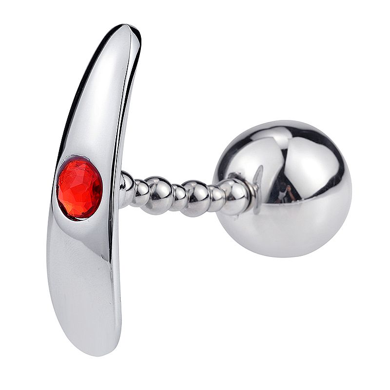 Plug Anal de Aço Com Bola Tamanho G - Sexshop