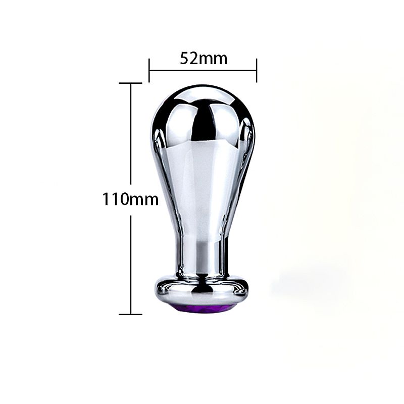 Plug Anal de Aço Oval Dilatador - Tamanho M - Sexshop