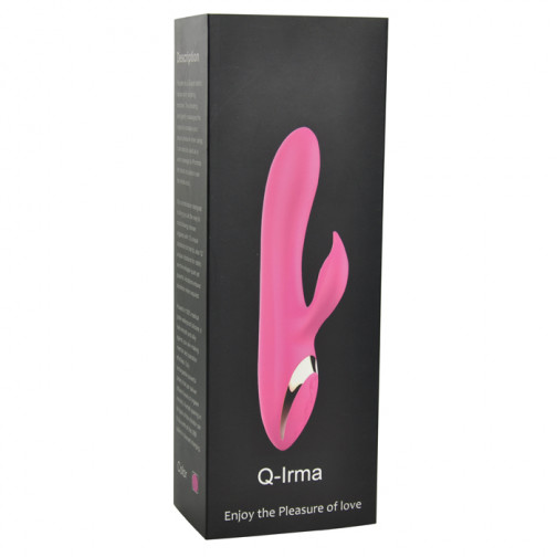Vibrador luxo recarregável com estimulador clitoriano 12 Vibrações - Q-irma
