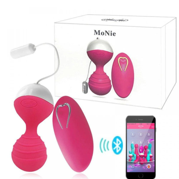 Bolinha de Pompoar com Vibrador controle via App e Celular - Monie