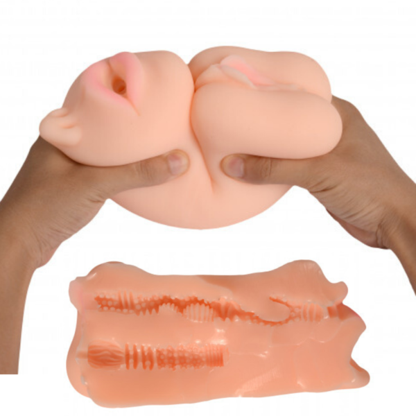 Masturbador Masculino Triplo Boca, Vagina e Ânus Mina - Lovetoys