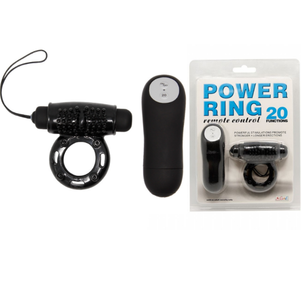 Anel Peniano com Vibrador a Distância - Wireless de 20 Funções Power Ring