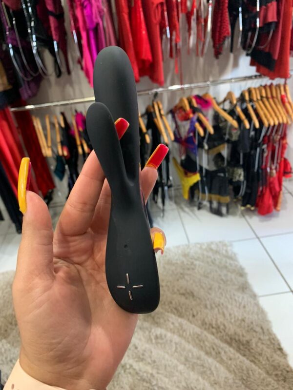 Vibrador E5 Duplo Luxo Recarregável Preto - Ovo Lifestyle - Sexshop