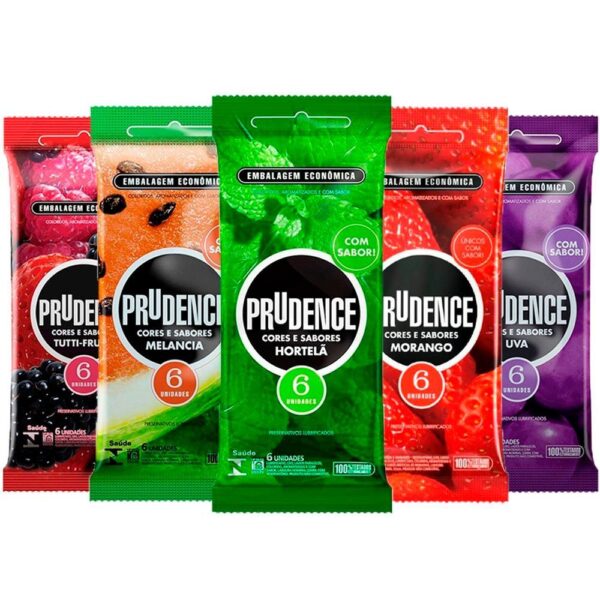 Preservativo Cor E Sabor Caipirinha Com 6 Unid - Prudence