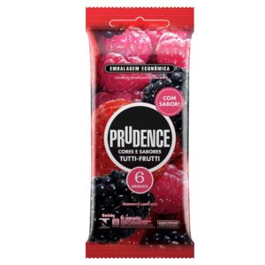 Preservativo Cor E Sabor Tutti- Frutti Com 6 Unid - Prudence