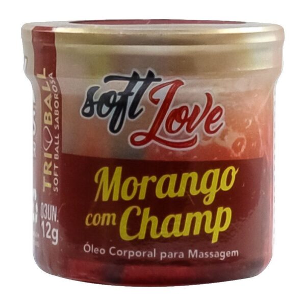 Triball Soft Ball Funcional Morango C/ Champanhe 03 Und Soft Love - Sex shop