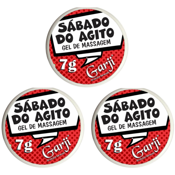 Kit Gel Excitante Ice Unissex Sábado Do Agito 7G Garji - Sexshop