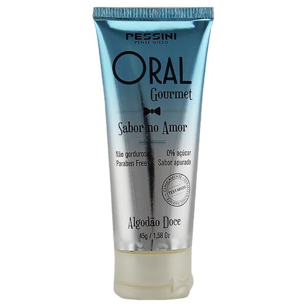 Oral Gourmet Sabor No Amor Gel Comestível 45G Algodão Doce - Pessini