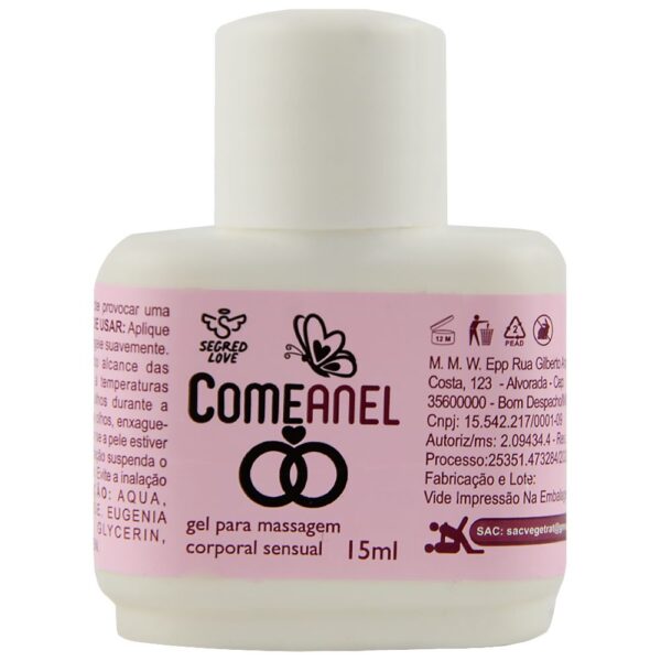 Gel Lubrificante Comeanel Dessensibilizante Facilitador Anal 15Ml - Segred Love