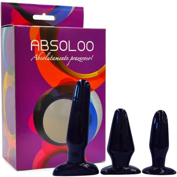 Kit Dilatador Anal Com 3 Cilindros Aroma Uva - Absoloo