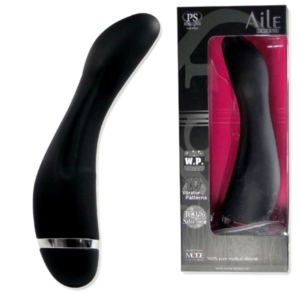 Vibrador Curvo Ponto G Aile - Liso em Silicone ABS - Sex shop