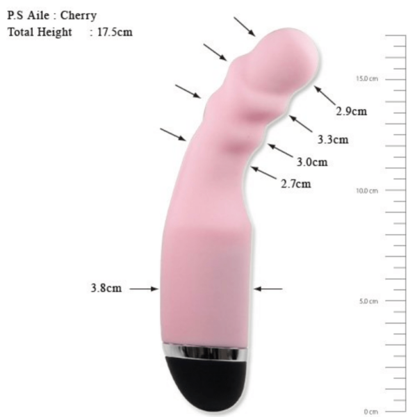 Vibrador Aile com formato de glande ondulada em Silicone - AILE - Sex shop