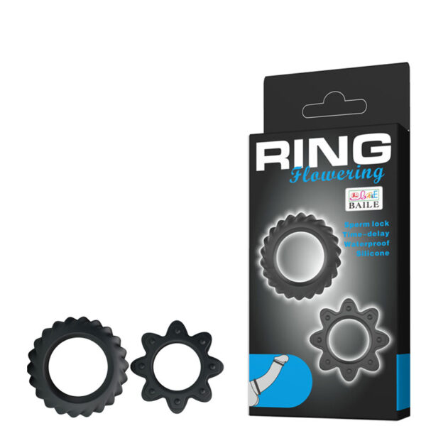 Kit com 2 Anéis Penianos em Silicone RING FLOWERING