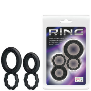 Kit Com 2 Anéis Penianos Duplos em Silicone RING BAILE