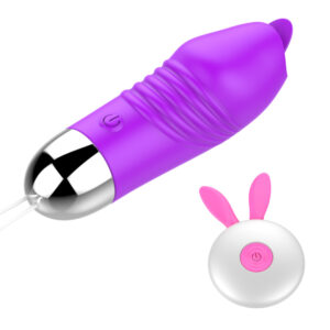 Vibrador Lingua com Controle remoto com 10 vibrações em silicone