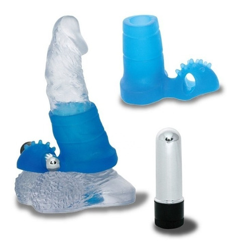 Anel Peniano Azul Com Vibrador - Supreme Xcite Clit Stimulator