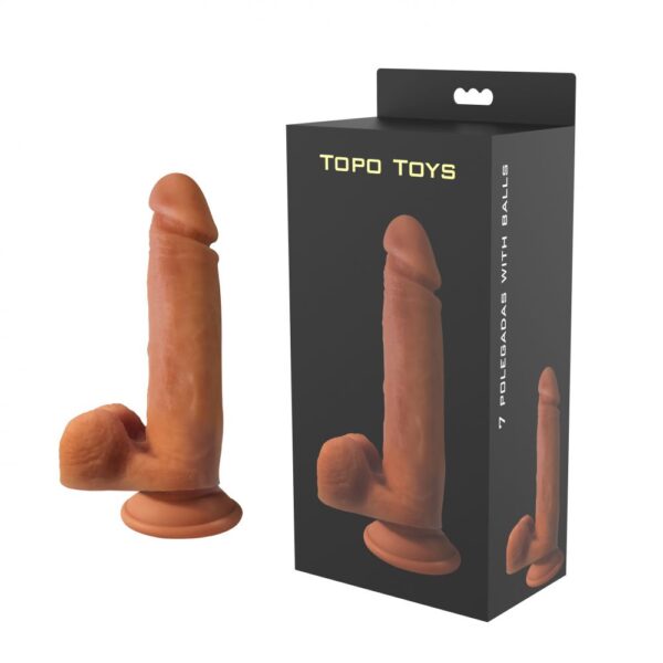 Pênis Realístico Big Dick com vibração TOPO TOYS - Sexshop