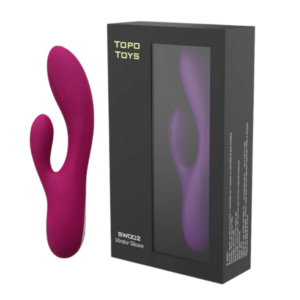 Vibrador Ponto G Full com estimulador de clitóris em Silicone - TOPO TOYS Sex shop