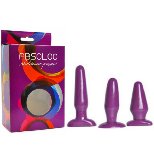 Kit Dilatador Anal Com 3 Cilindros Aroma Uva - Absoloo