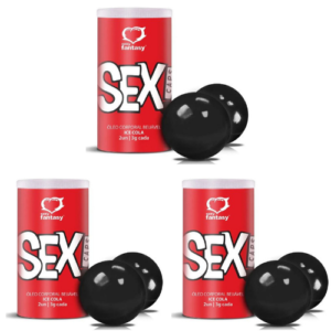 KIT 03 Bolinha Beijável SEX CAPS 2 UND Ice Cola - Sexy Fantasy