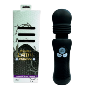 Vibrador Denma Lady Premium Preto em Silicone - LADS - Sex shop