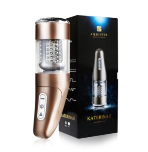 Masturbador Masculino Rotativo com sistema e Vai e Vem Katerina II em Silicone AILIGHTER - Sexshop