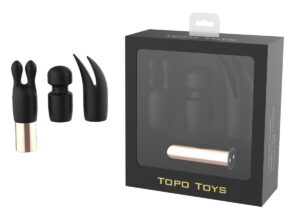 Vibrador Bullet 3em1 com cápsula vibratória - TOPO TOYS - Sex shop